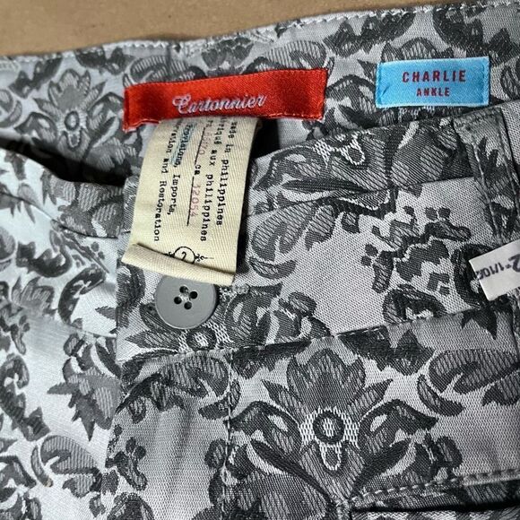 Cartonnier Anthropologie Charlie Brocade ankle pant sz 2 - Picture 6 of 12